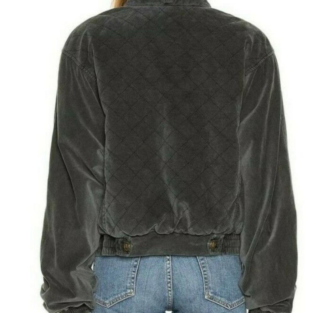 Free People Main Squeeze Quilted Bomber Jacket M - Picture 3 of 4